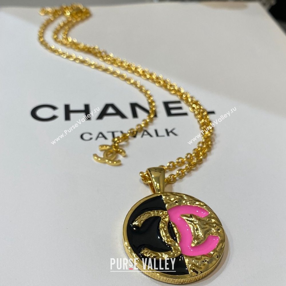 Chanel Necklace CH13020 Black/Pink 2024 (YF-24013020)