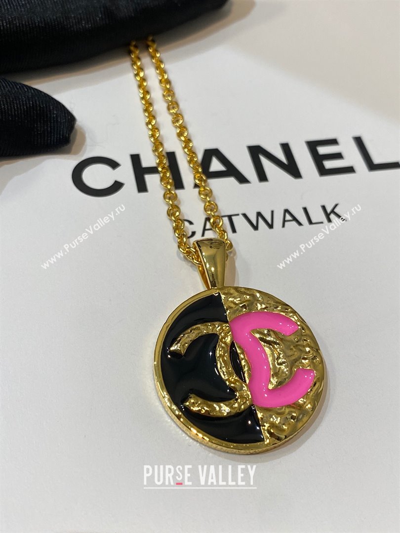 Chanel Necklace CH13020 Black/Pink 2024 (YF-24013020)