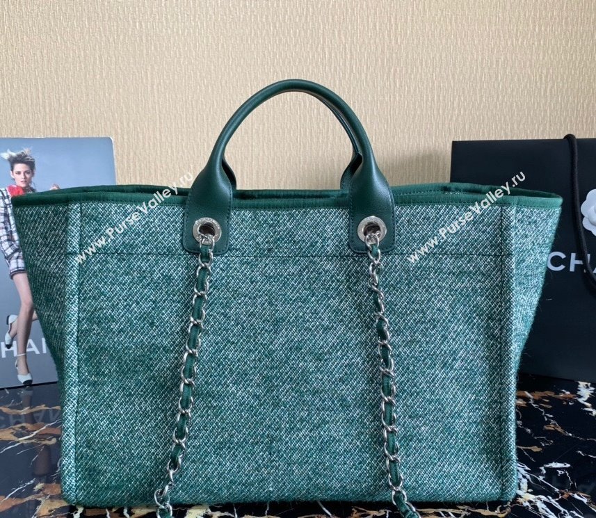 Chanel Deauville Mixed Fibers Large Shopping Bag A66941 Cyan 2021 (SSZ-21101262)