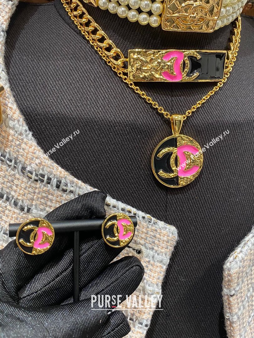 Chanel Necklace CH13020 Black/Pink 2024 (YF-24013020)