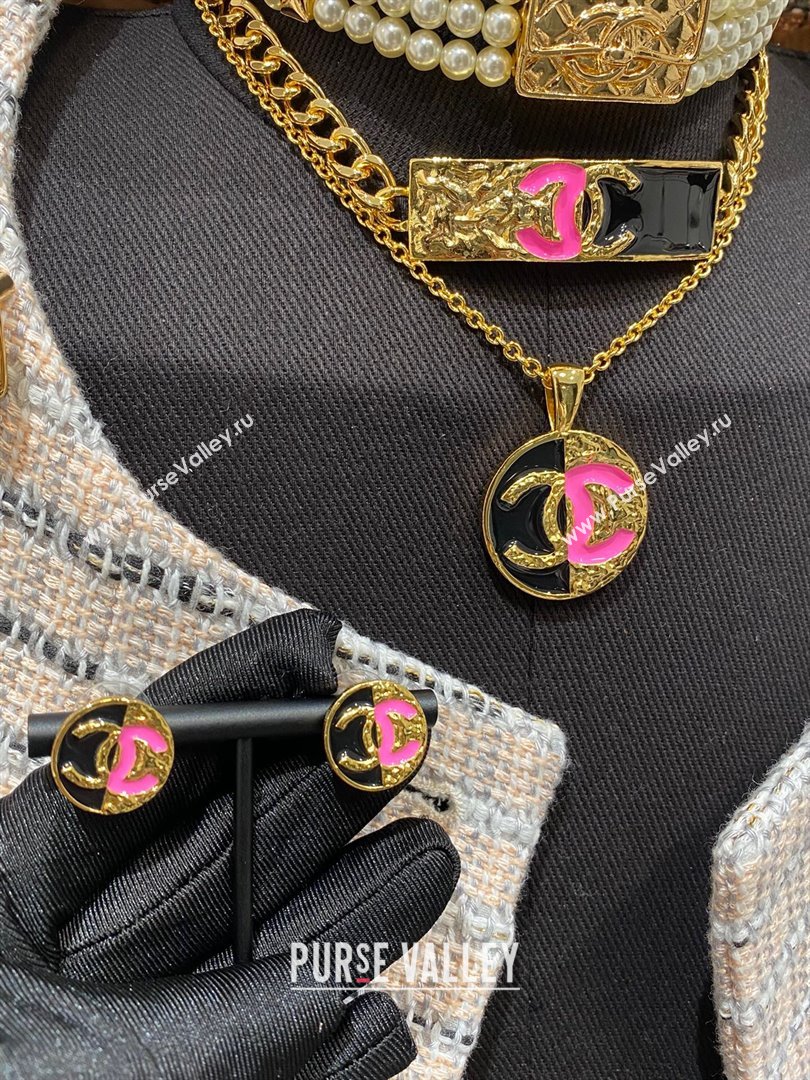 Chanel Necklace CH13020 Black/Pink 2024 (YF-24013020)