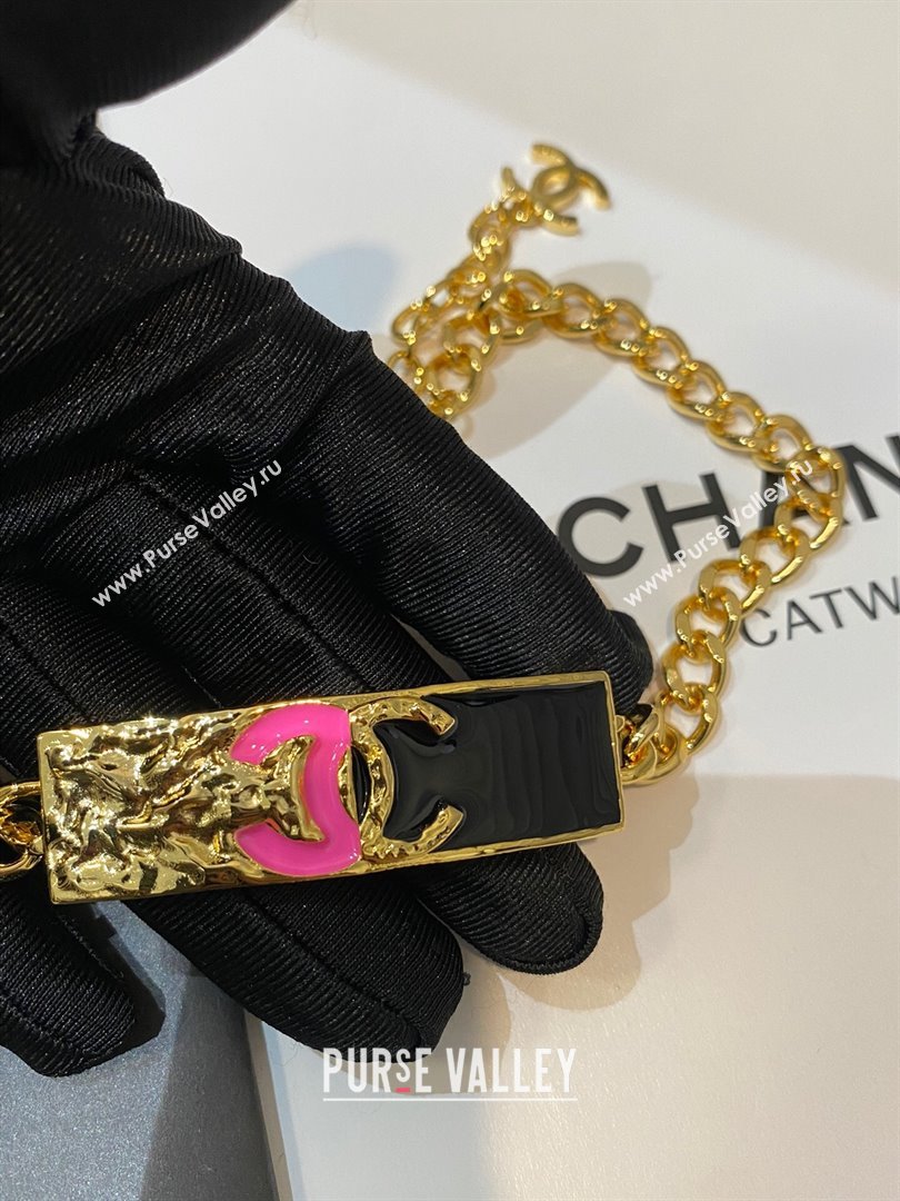 Chanel Necklace CH13021 Black/Pink 2024 (YF-24013021)