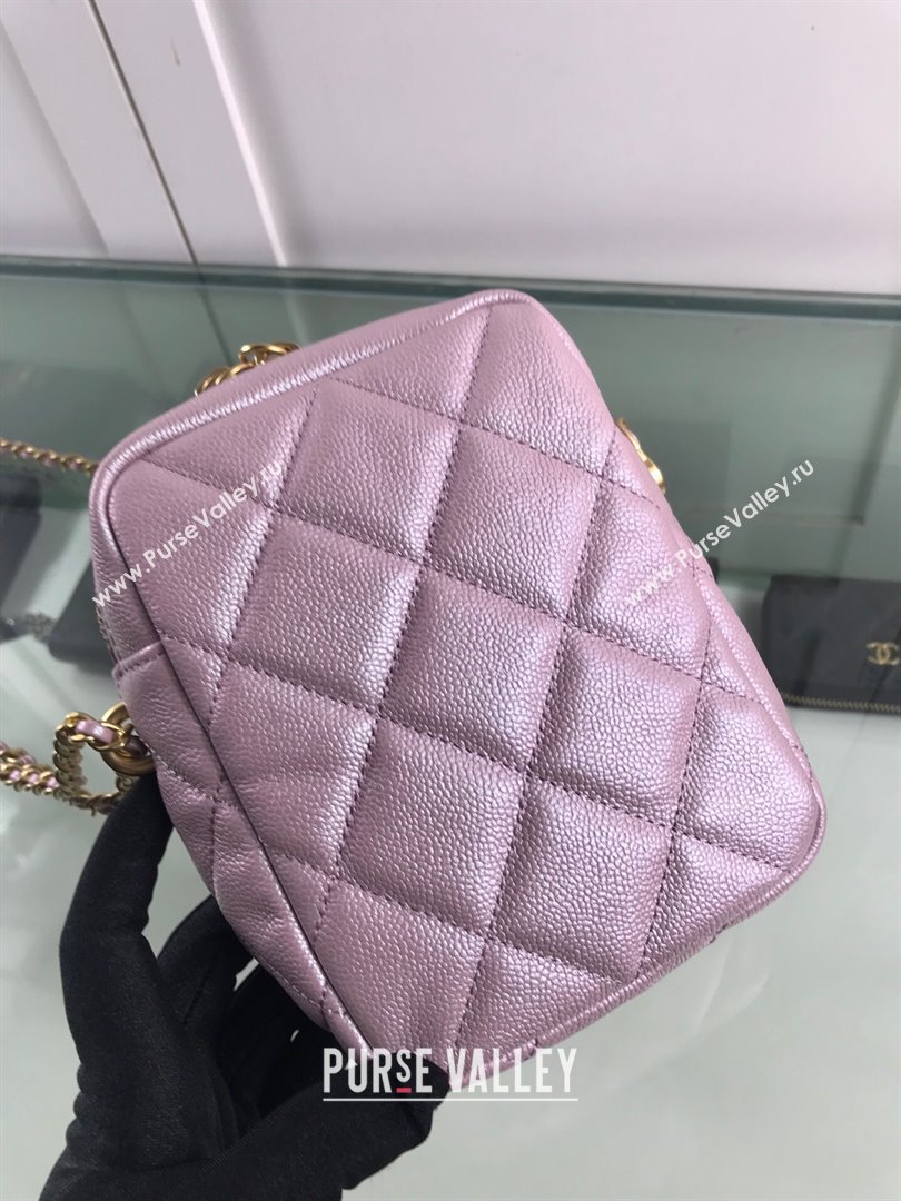 Chanel Iridescent Grained Calfskin Camera Bag AS2857 Light Pink 2021 (HOT-21101241)