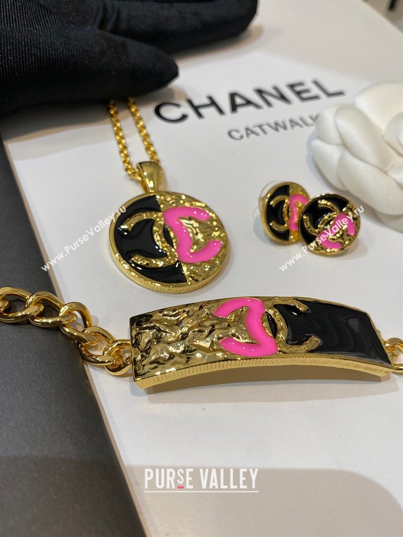 Chanel Necklace CH13021 Black/Pink 2024 (YF-24013021)