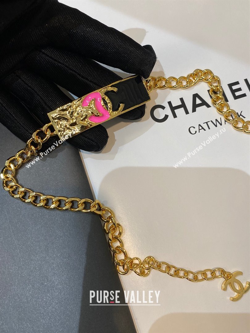 Chanel Necklace CH13021 Black/Pink 2024 (YF-24013021)