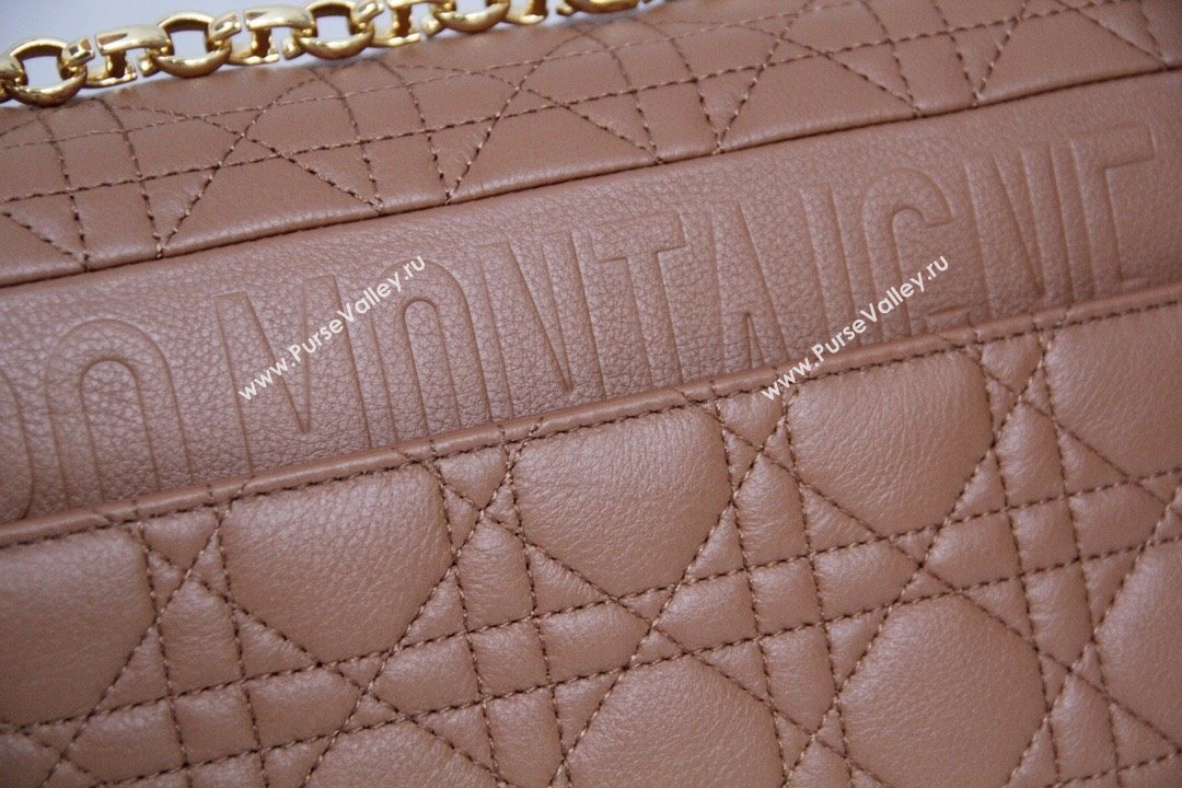 Dior Medium Caro Chain Bag in Soft Cannage Calfskin Brown 2024 (DMZ-24052208)