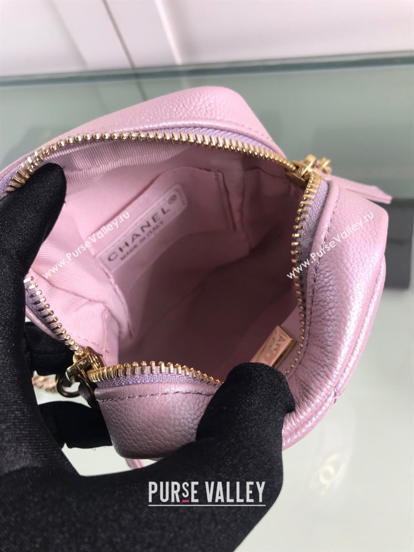 Chanel Iridescent Grained Calfskin Camera Bag AS2857 Light Pink 2021 (HOT-21101241)