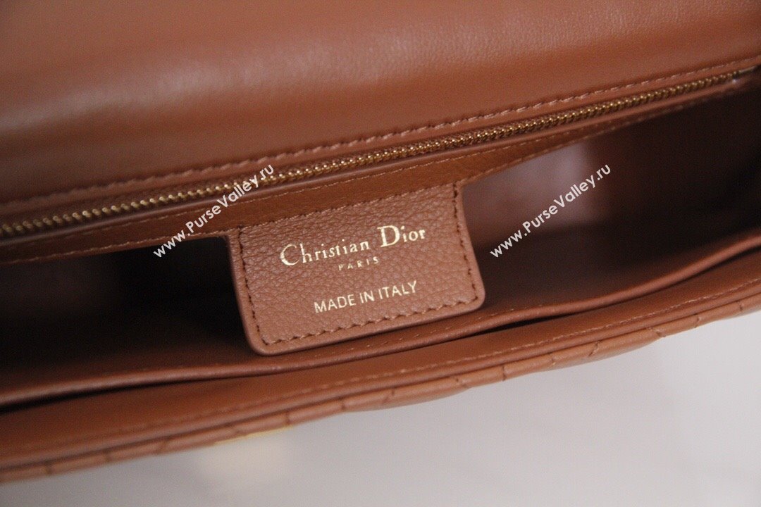 Dior Medium Caro Chain Bag in Soft Cannage Calfskin Brown 2024 (DMZ-24052208)