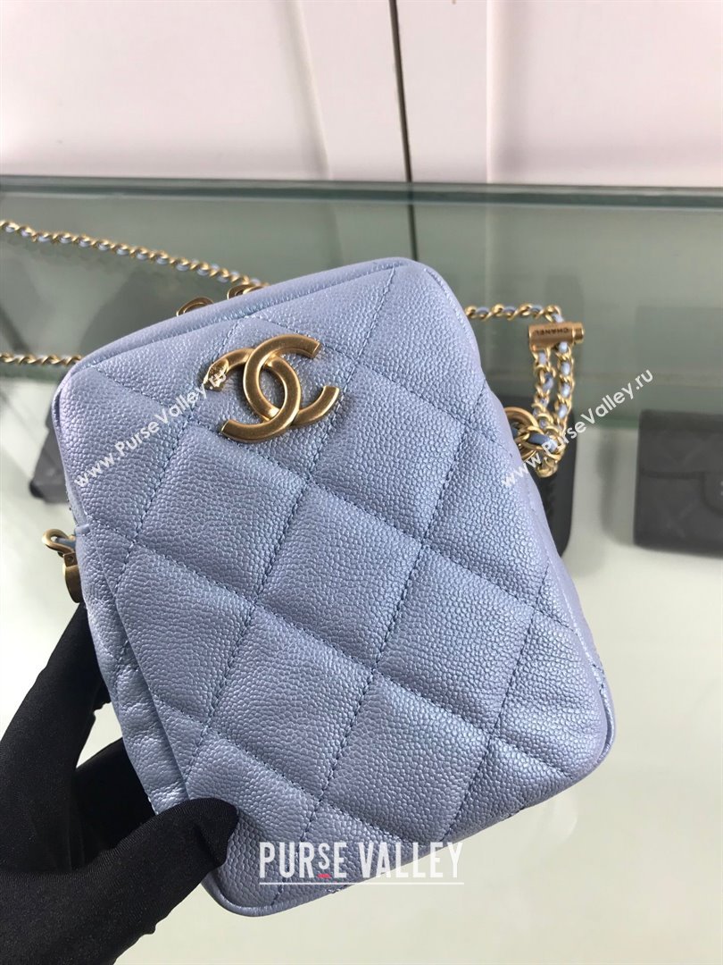 Chanel Iridescent Grained Calfskin Camera Bag AS2857 Purple 2021 (HOT-21101239)