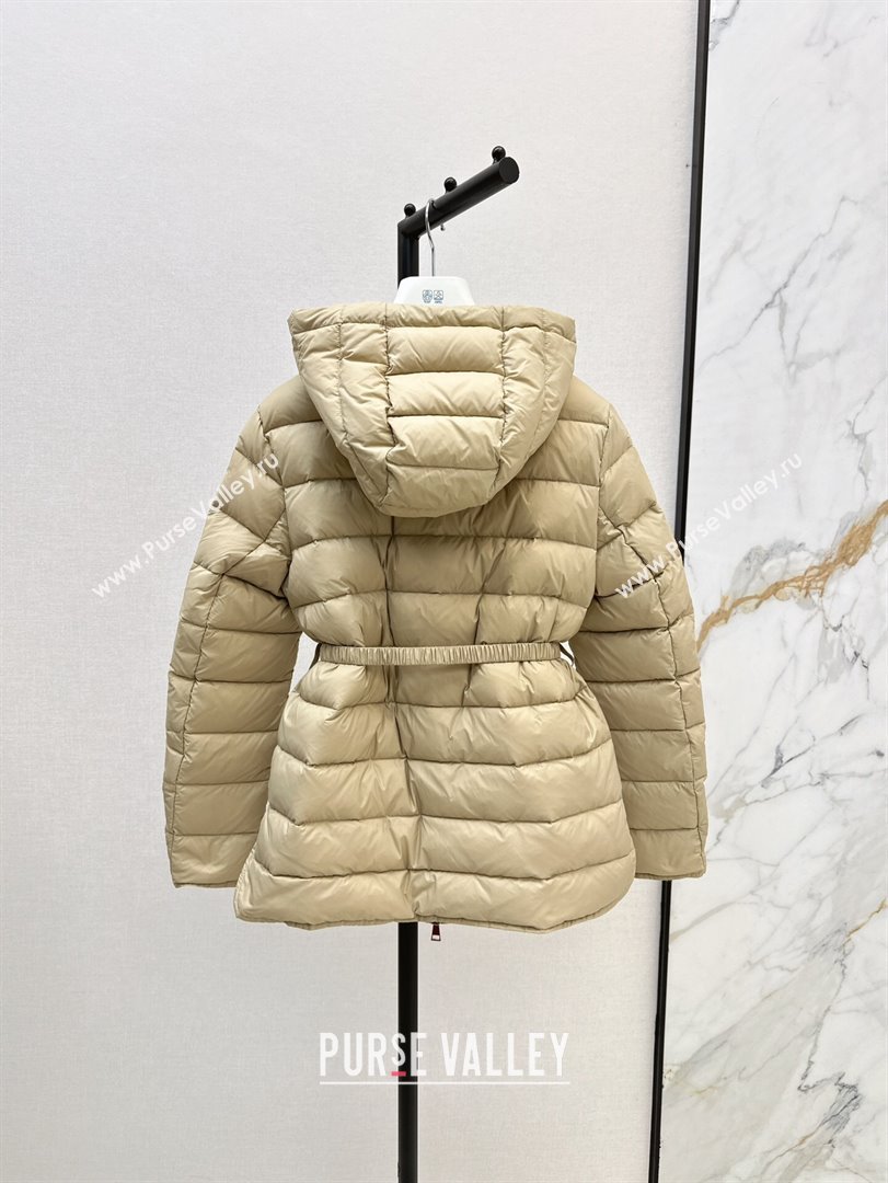 Moncler Down Jacket with Belt B101821 Beige 2024 (YN-24101821)