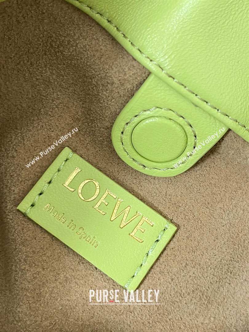 Loewe Mini Flamenco Purse Bag in Mellow Nappa Lambskin 9058 Meadow Green 2024 Top (KE-24090227)