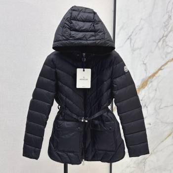 Moncler Down Jacket with Belt B101822 Black 2024 (YN-24101822)