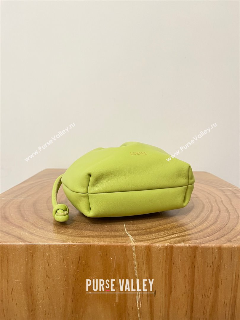 Loewe Mini Flamenco Purse Bag in Mellow Nappa Lambskin 9058 Meadow Green 2024 Top (KE-24090227)