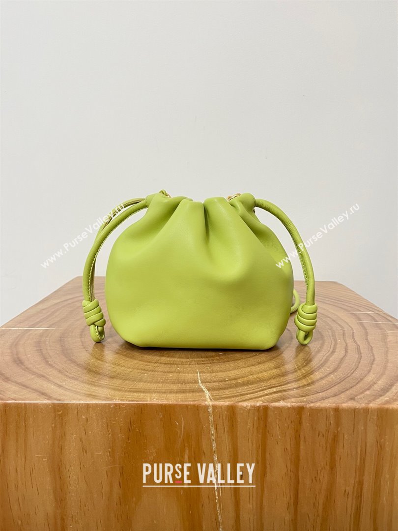 Loewe Mini Flamenco Purse Bag in Mellow Nappa Lambskin 9058 Meadow Green 2024 Top (KE-24090227)