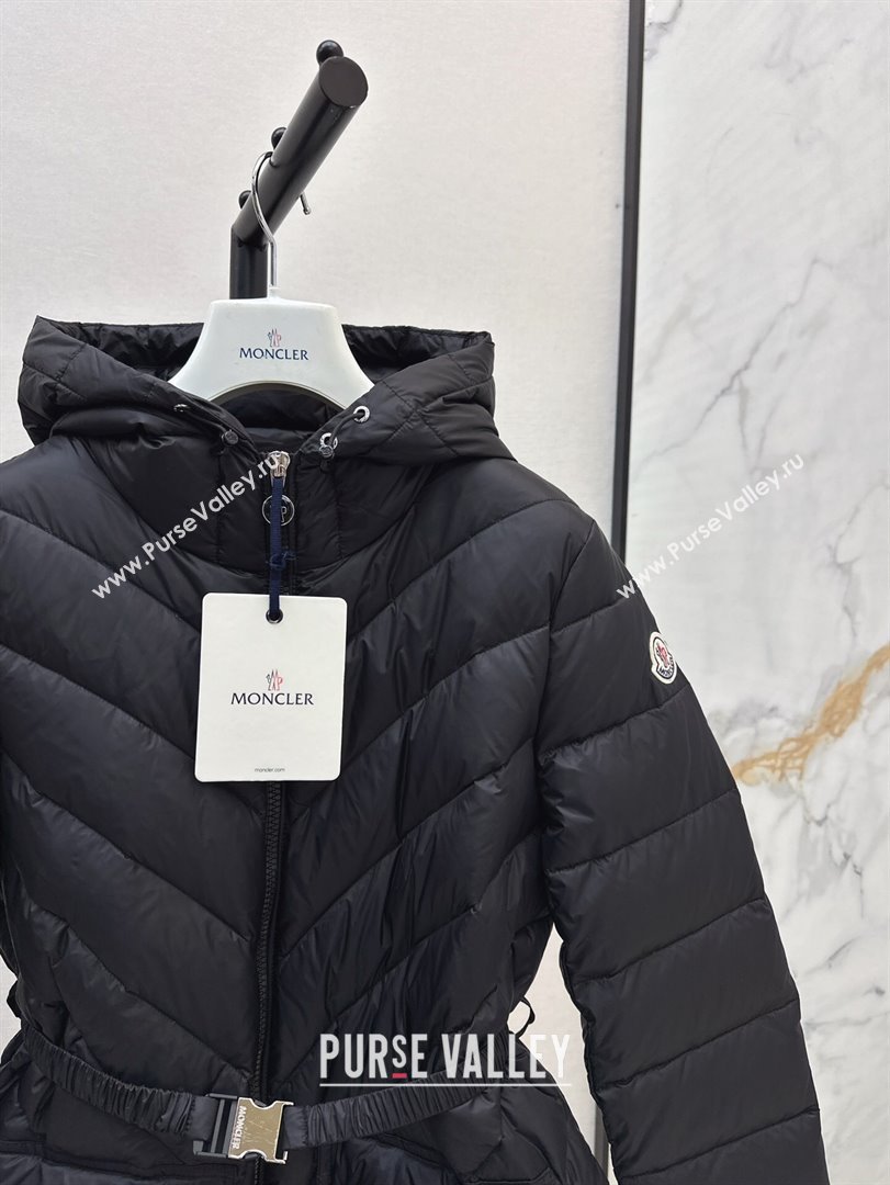 Moncler Down Jacket with Belt B101822 Black 2024 (YN-24101822)