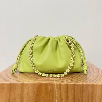 Loewe Medium Flamenco Purse in Mellow Nappa Lambskin 9057 Meadow Green 2024 Top (KE-24090228)