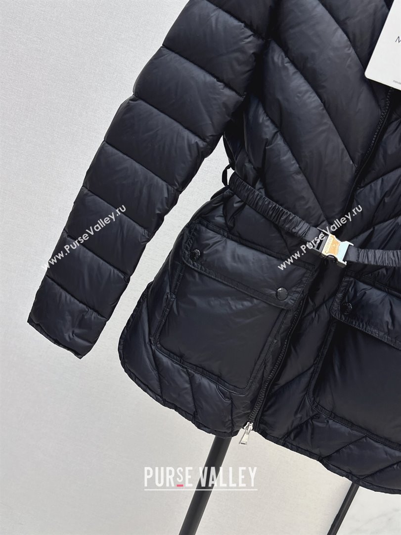 Moncler Down Jacket with Belt B101822 Black 2024 (YN-24101822)