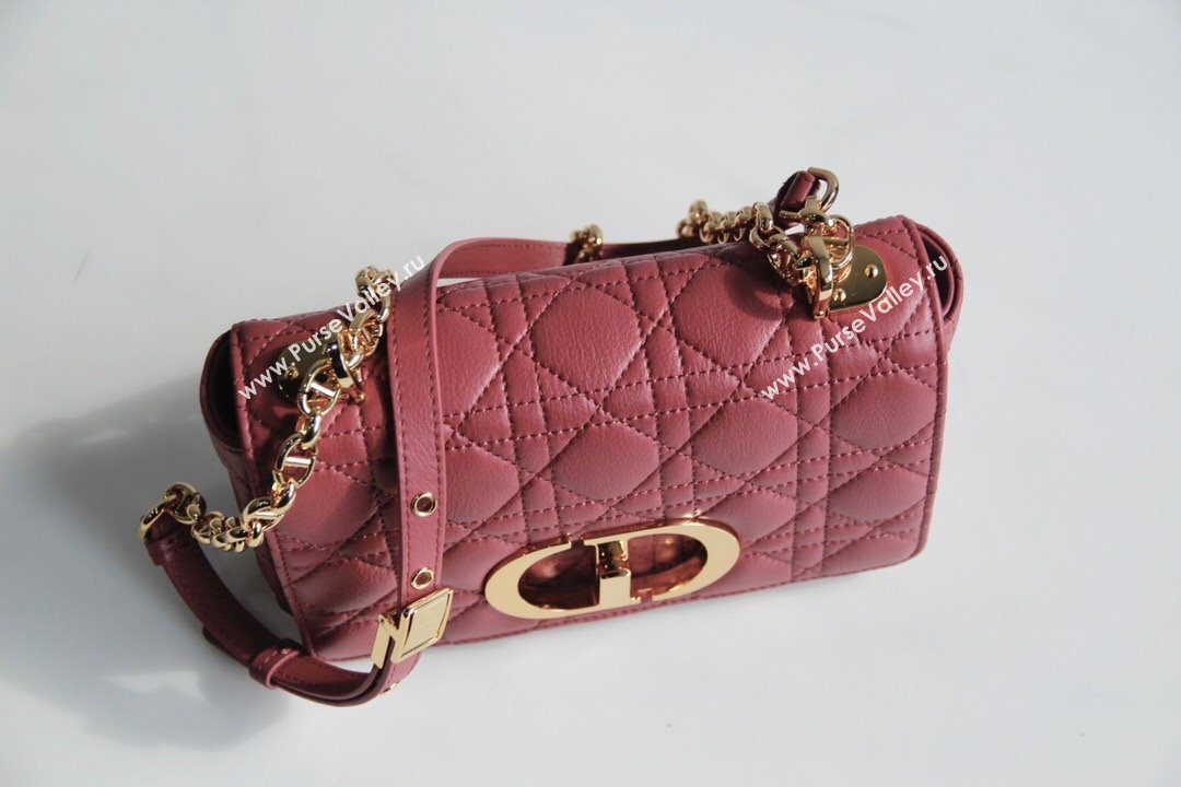 Dior Small Caro Chain Bag in Soft Cannage Calfskin Pink 2024 (DMZ-24052210)