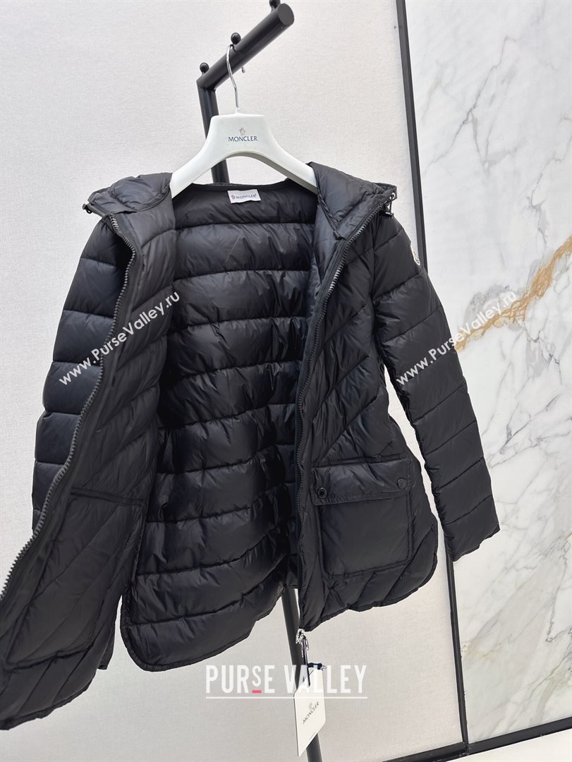 Moncler Down Jacket with Belt B101822 Black 2024 (YN-24101822)