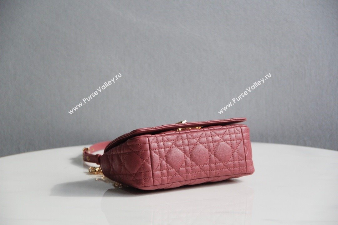 Dior Small Caro Chain Bag in Soft Cannage Calfskin Pink 2024 (DMZ-24052210)