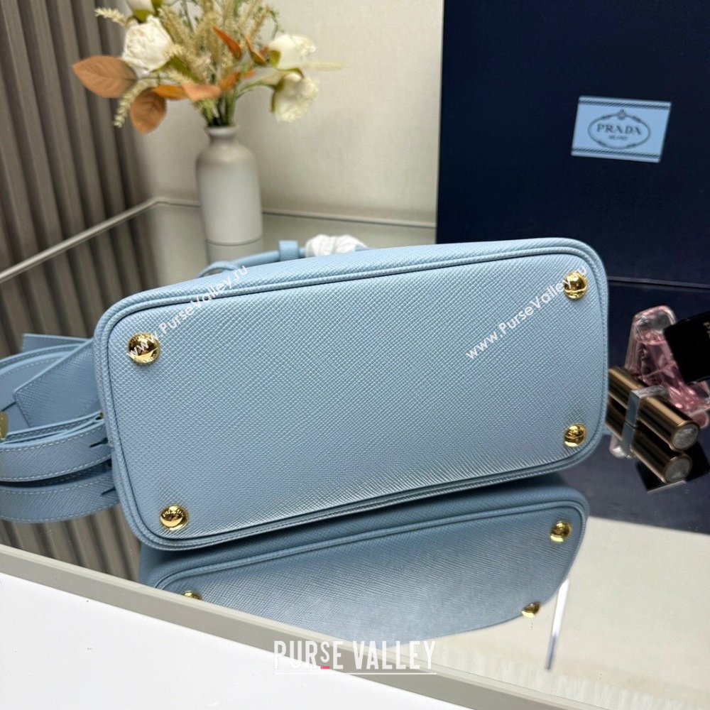 Prada Double small Saffiano leather bag Light Blue 2025 1BG443 (New Tag) (YZ-250929046)