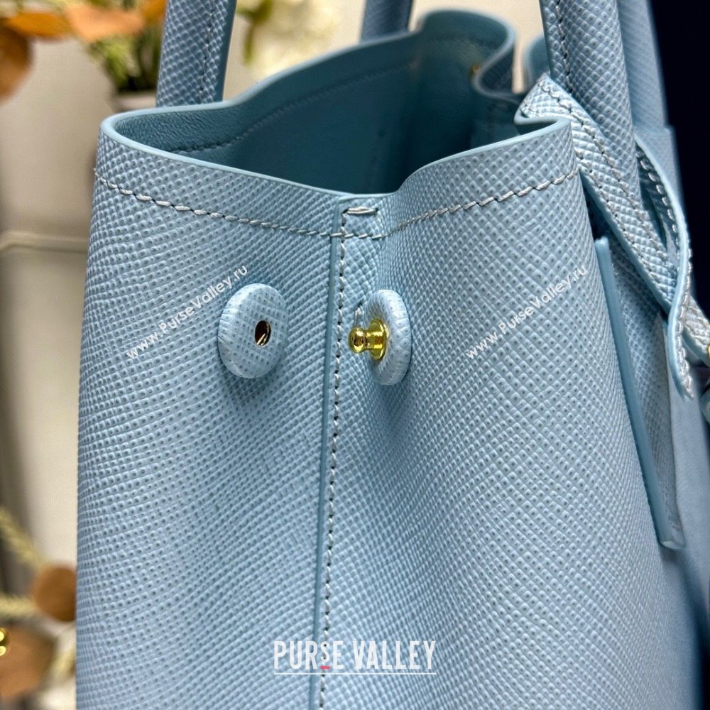 Prada Double small Saffiano leather bag Light Blue 2025 1BG443 (New Tag) (YZ-250929046)