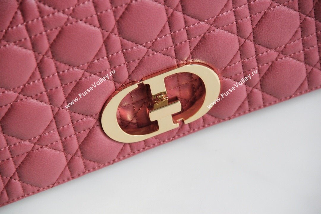 Dior Large Caro Chain Bag in Soft Cannage Calfskin Pink 2024 (DMZ-24052212)