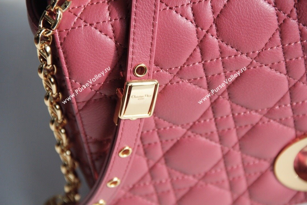 Dior Large Caro Chain Bag in Soft Cannage Calfskin Pink 2024 (DMZ-24052212)