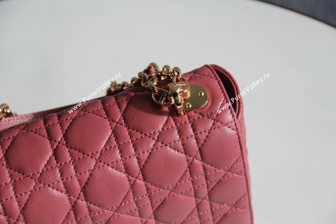 Dior Large Caro Chain Bag in Soft Cannage Calfskin Pink 2024 (DMZ-24052212)