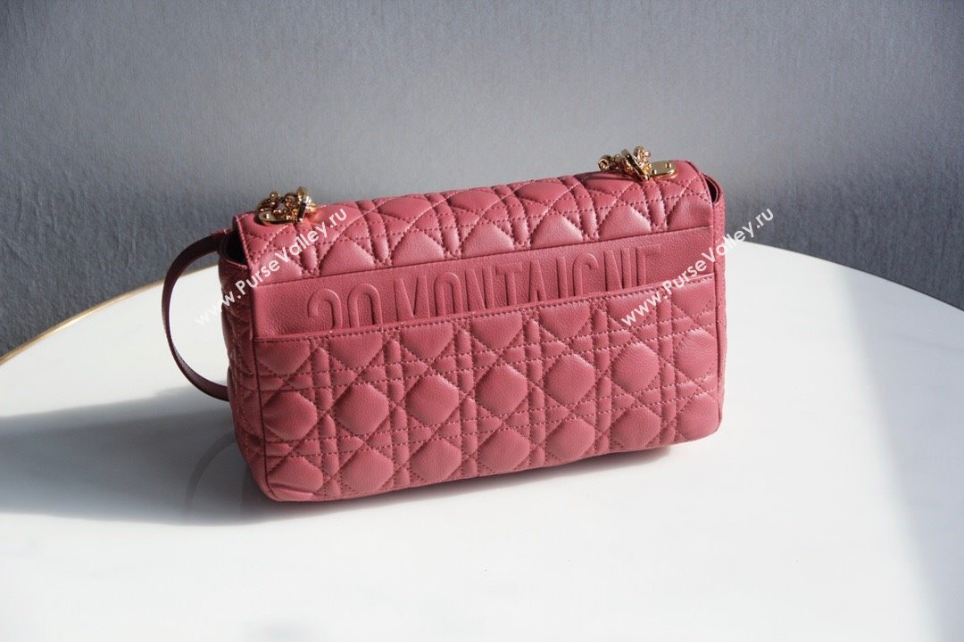 Dior Large Caro Chain Bag in Soft Cannage Calfskin Pink 2024 (DMZ-24052212)