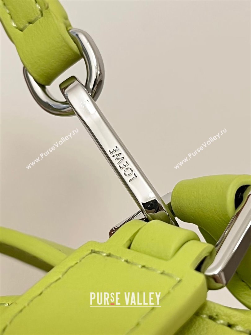 Loewe Mini Puzzle Bag in Classic Calfskin 9310 Meadow Green 2024 Top (KE-24090229)