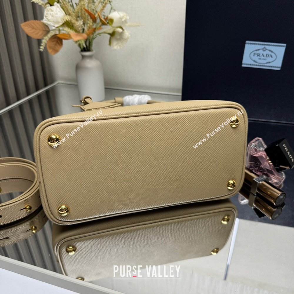 Prada Double small Saffiano leather bag Beige 2025 1BG443 (New Tag) (YZ-250929047)