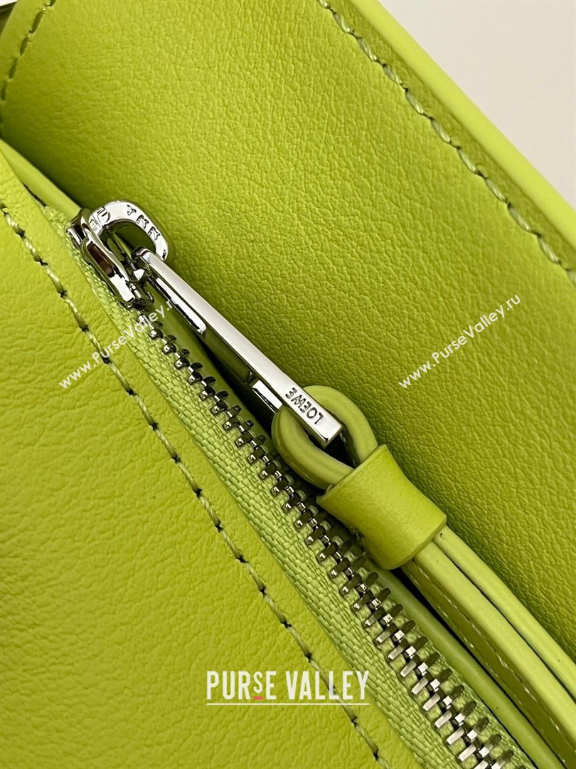 Loewe Mini Puzzle Bag in Classic Calfskin 9310 Meadow Green 2024 Top (KE-24090229)