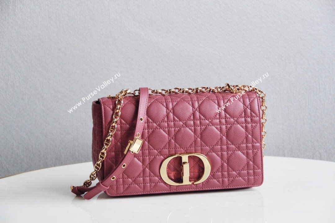 Dior Medium Caro Chain Bag in Soft Cannage Calfskin Pink 2024 (DMZ-24052211)