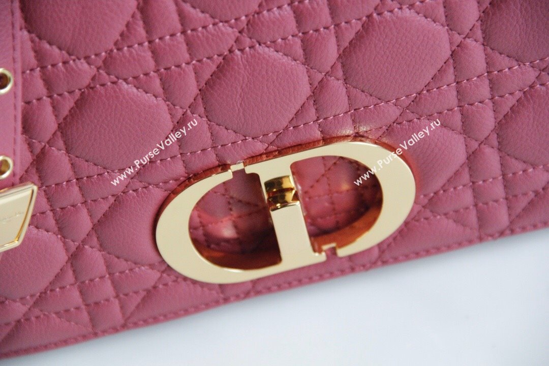 Dior Medium Caro Chain Bag in Soft Cannage Calfskin Pink 2024 (DMZ-24052211)