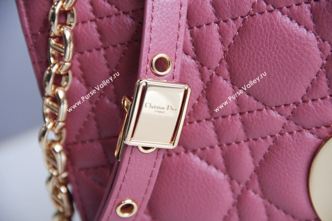 Dior Medium Caro Chain Bag in Soft Cannage Calfskin Pink 2024 (DMZ-24052211)