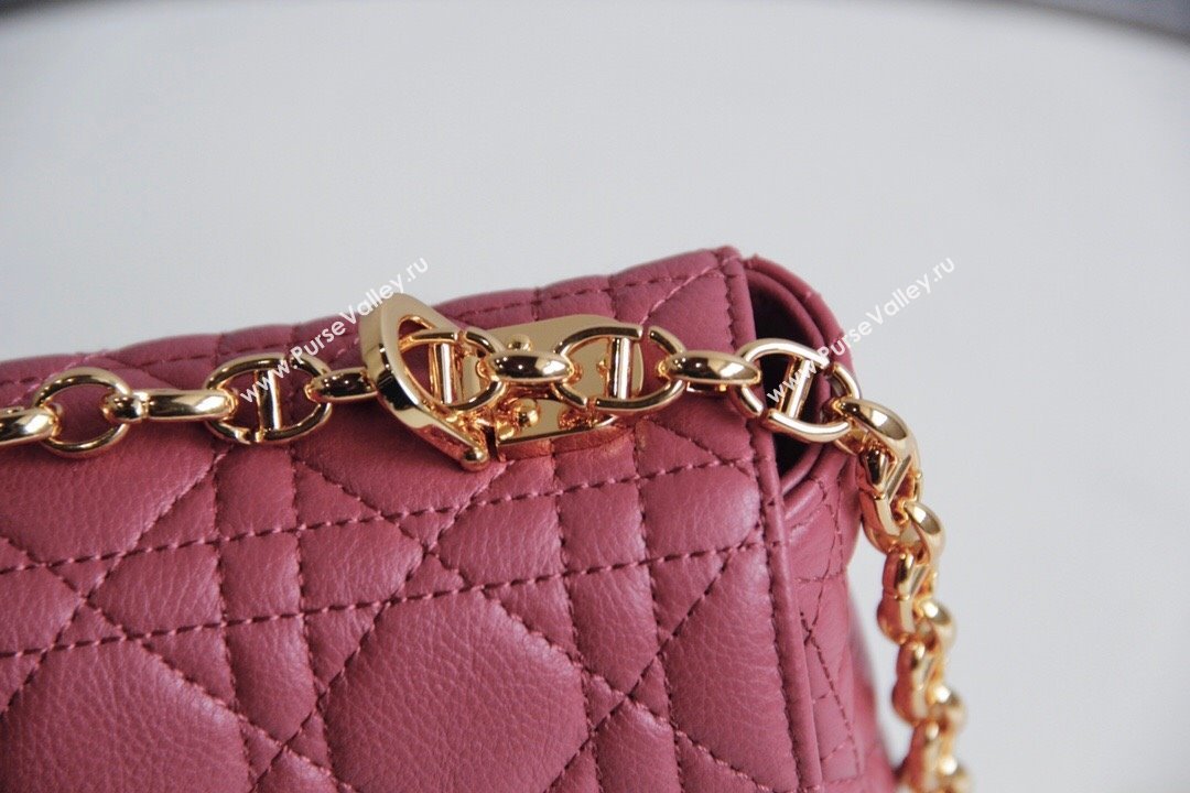 Dior Medium Caro Chain Bag in Soft Cannage Calfskin Pink 2024 (DMZ-24052211)