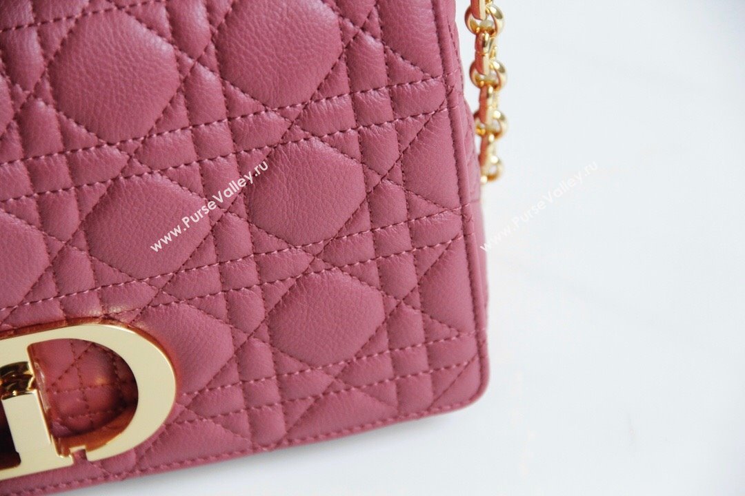 Dior Medium Caro Chain Bag in Soft Cannage Calfskin Pink 2024 (DMZ-24052211)