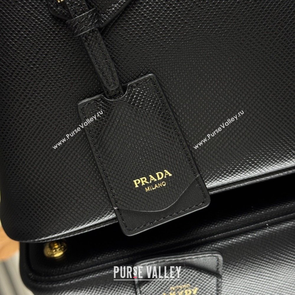 Prada Double small Saffiano leather bag Black 2025 1BG443 (New Tag) (YZ-250929048)