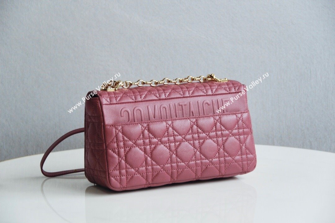 Dior Medium Caro Chain Bag in Soft Cannage Calfskin Pink 2024 (DMZ-24052211)