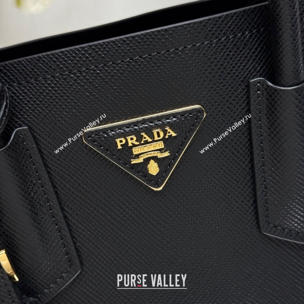 Prada Double small Saffiano leather bag Black 2025 1BG443 (New Tag) (YZ-250929048)