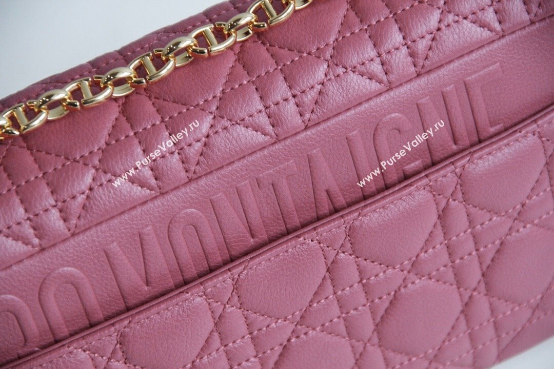 Dior Medium Caro Chain Bag in Soft Cannage Calfskin Pink 2024 (DMZ-24052211)