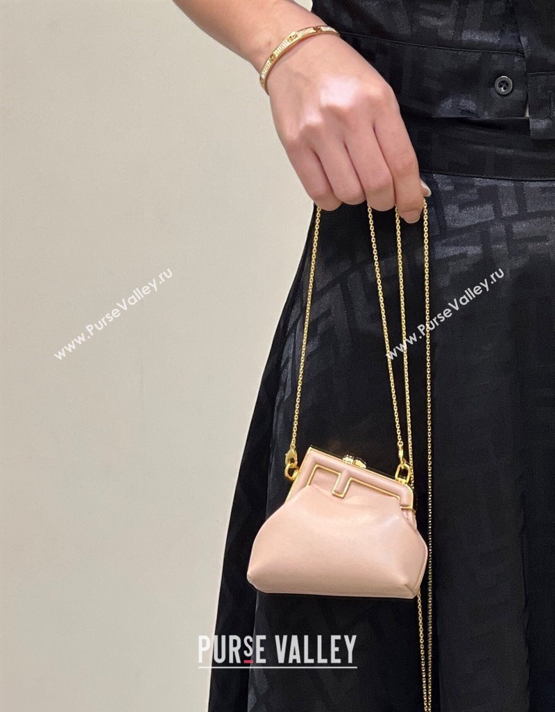 Fendi First Nano Bag Charm in Nappa Leather Light Pink 20250255 80018S (CL-250522042)
