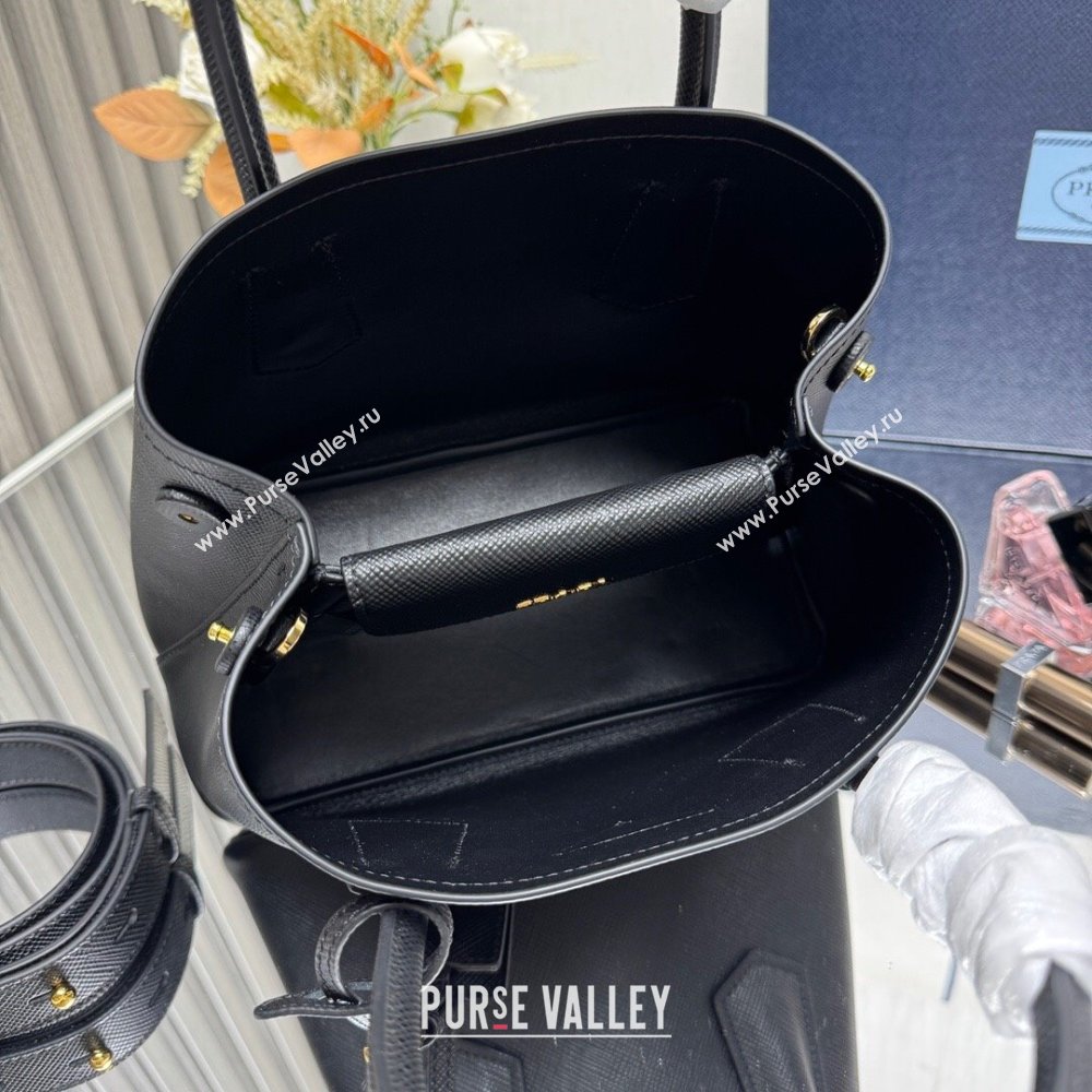 Prada Double small Saffiano leather bag Black 2025 1BG443 (New Tag) (YZ-250929048)