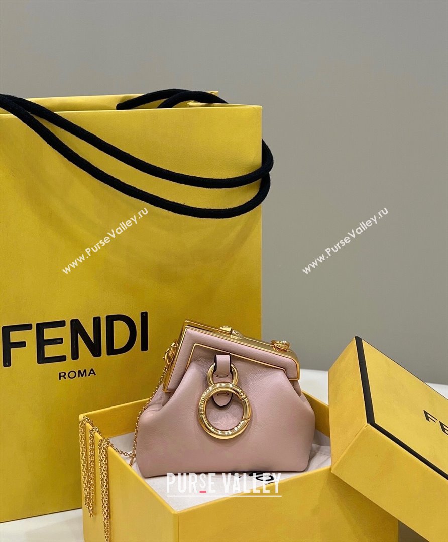 Fendi First Nano Bag Charm in Nappa Leather Light Pink 20250255 80018S (CL-250522042)