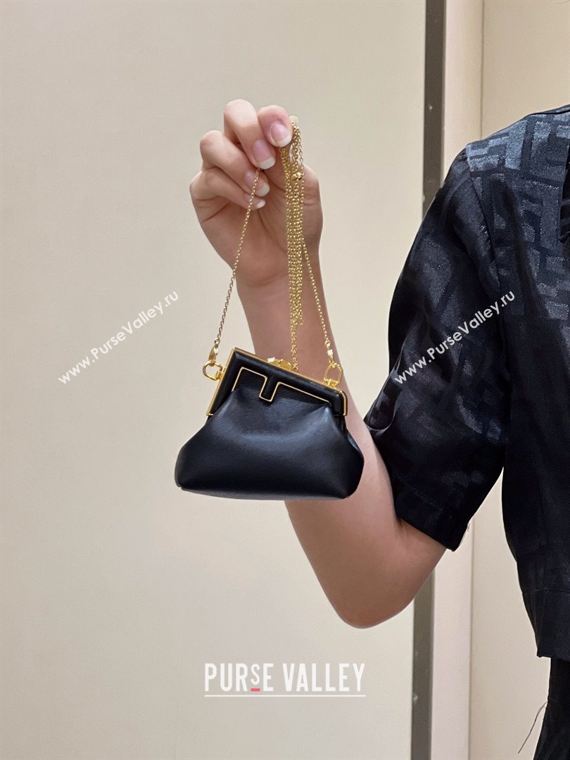Fendi First Nano Bag Charm in Nappa Leather Black 20250255 80018S (CL-250522043)