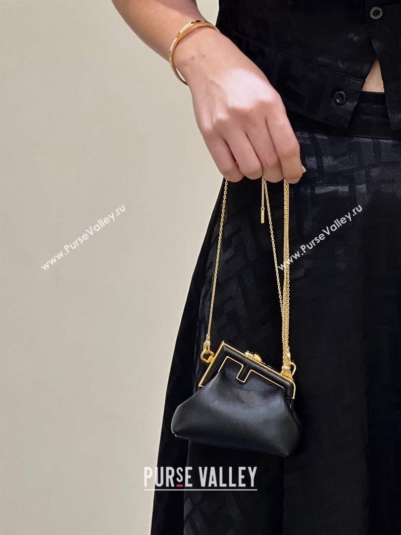 Fendi First Nano Bag Charm in Nappa Leather Black 20250255 80018S (CL-250522043)