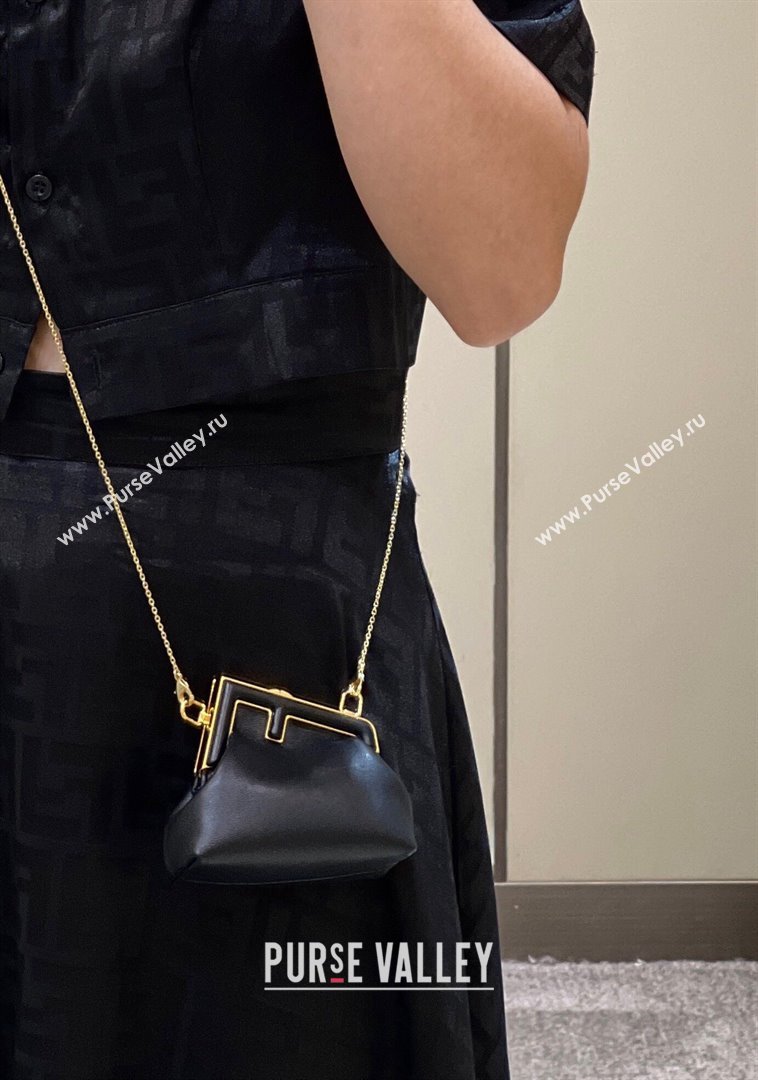 Fendi First Nano Bag Charm in Nappa Leather Black 20250255 80018S (CL-250522043)