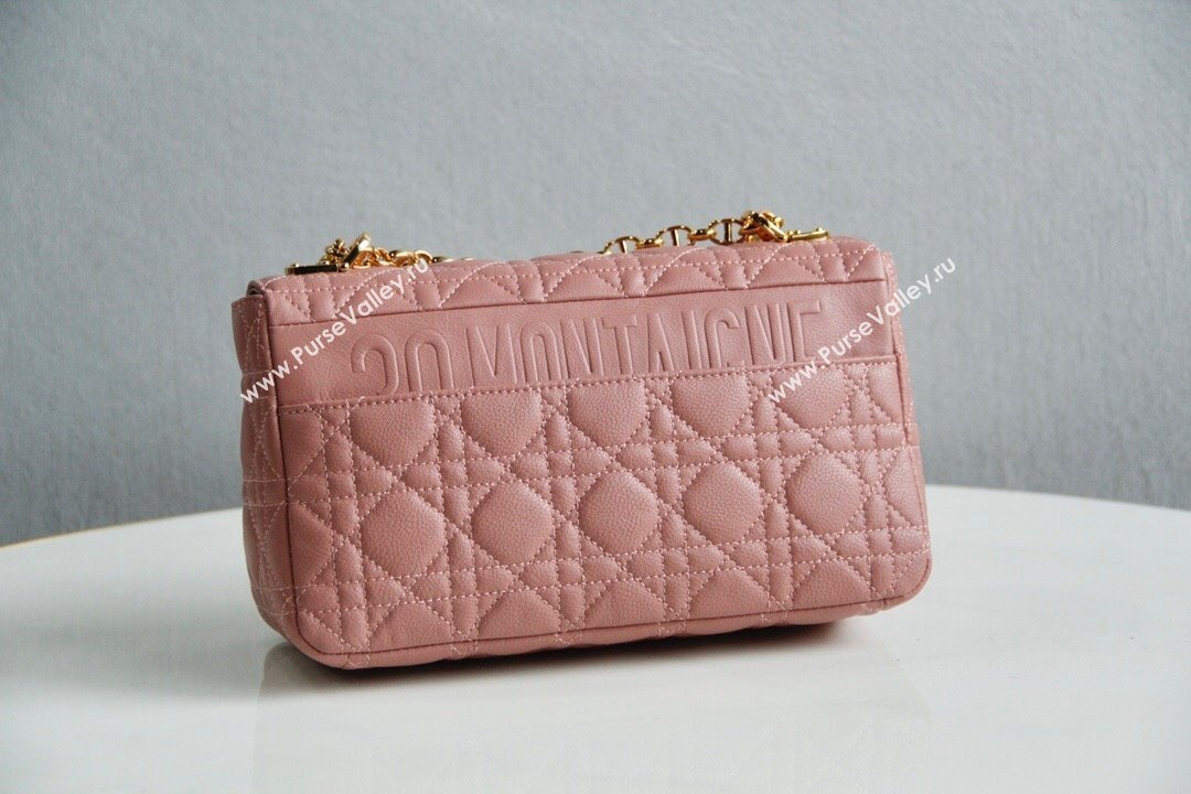 Dior Medium Caro Chain Bag in Soft Cannage Calfskin Antique Pink 2024 (DMZ-24052214)