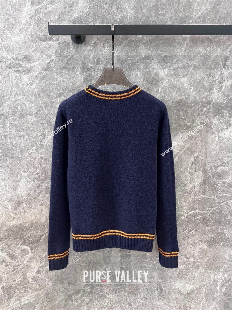 Prada Wool Cashmere Sweater P101823 Blue 2024 (VT-24101823)